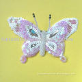 butterfly bow hot fix motif , sequin trimmings for decoration